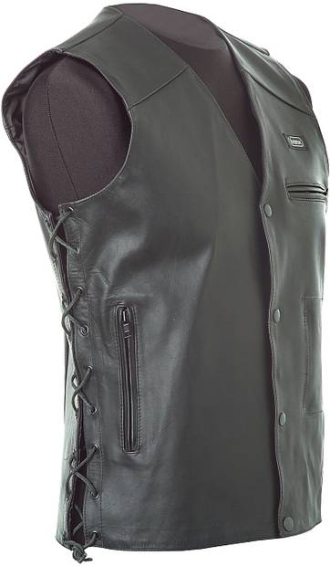 Hanx Dallas nyörinahkaliivi, isot koot - Nahkaliivit - 49721 - 1