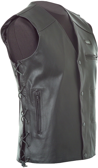 Hanx Dallas nyörinahkaliivi, isot koot - Nahkaliivit - 49721 - 1