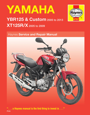 Yamaha YBR125&Custom/XT125R/X 2005 - 2013 korjausopas - Moottoripyöräkirjat - H4797 - 1